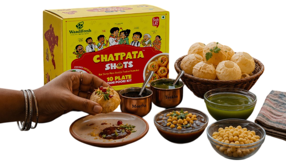 Filling a WaadiFresh puri by hand